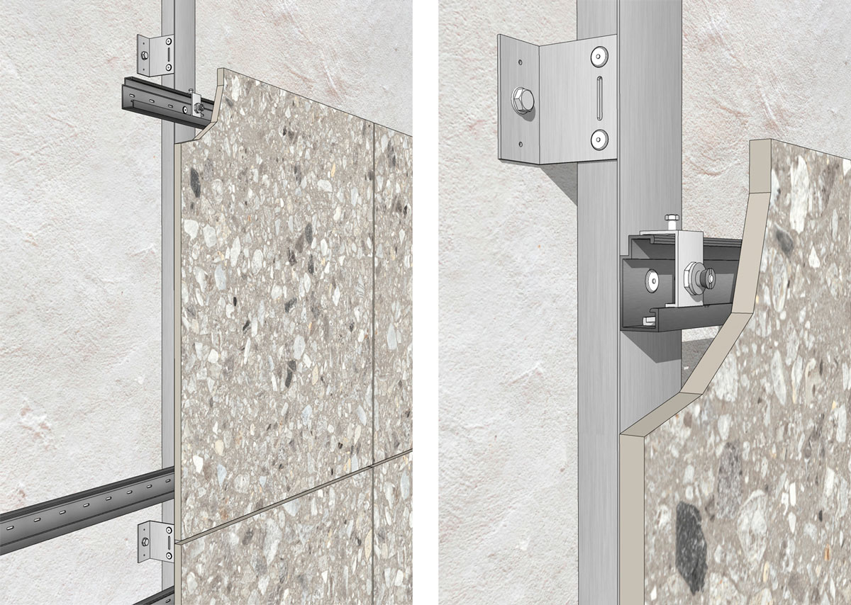 ragno facciata ventilata sistema ags dettaglio