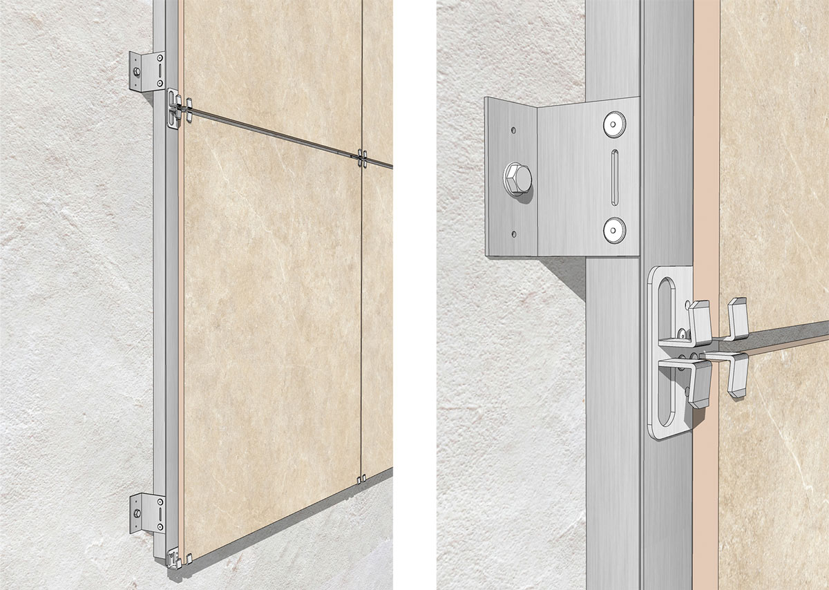 ragno facciata ventilata sistema agv dettaglio