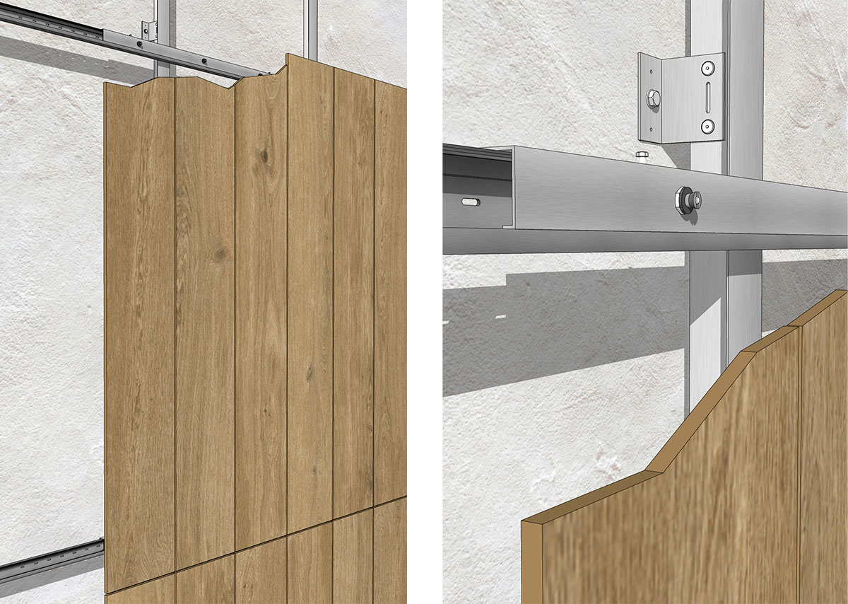 ragno facciata ventilata sistema key panel dettaglio